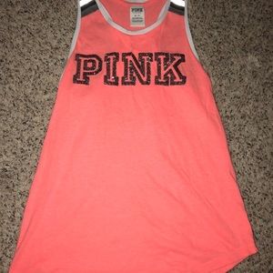PINK Sequin Tank Top